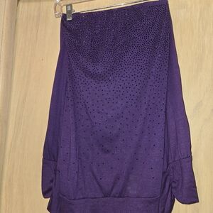 Lane Bryant Purple Tube Top With Black Studs 26/28w